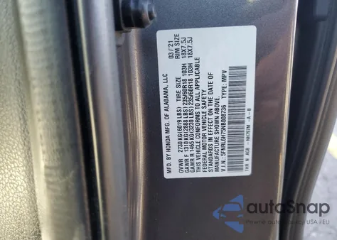 2022 Honda Odyssey Exl from USA, damaged, VIN 5FNRL6H75NB008736